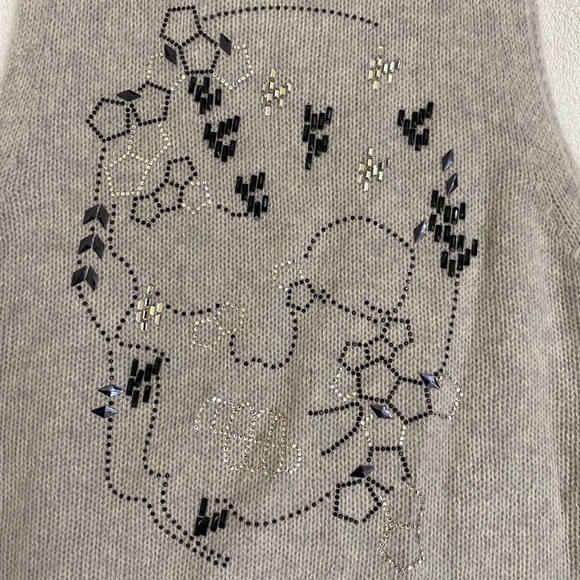 Skull cashmere sleeveless top size s - Picture 3 of 9